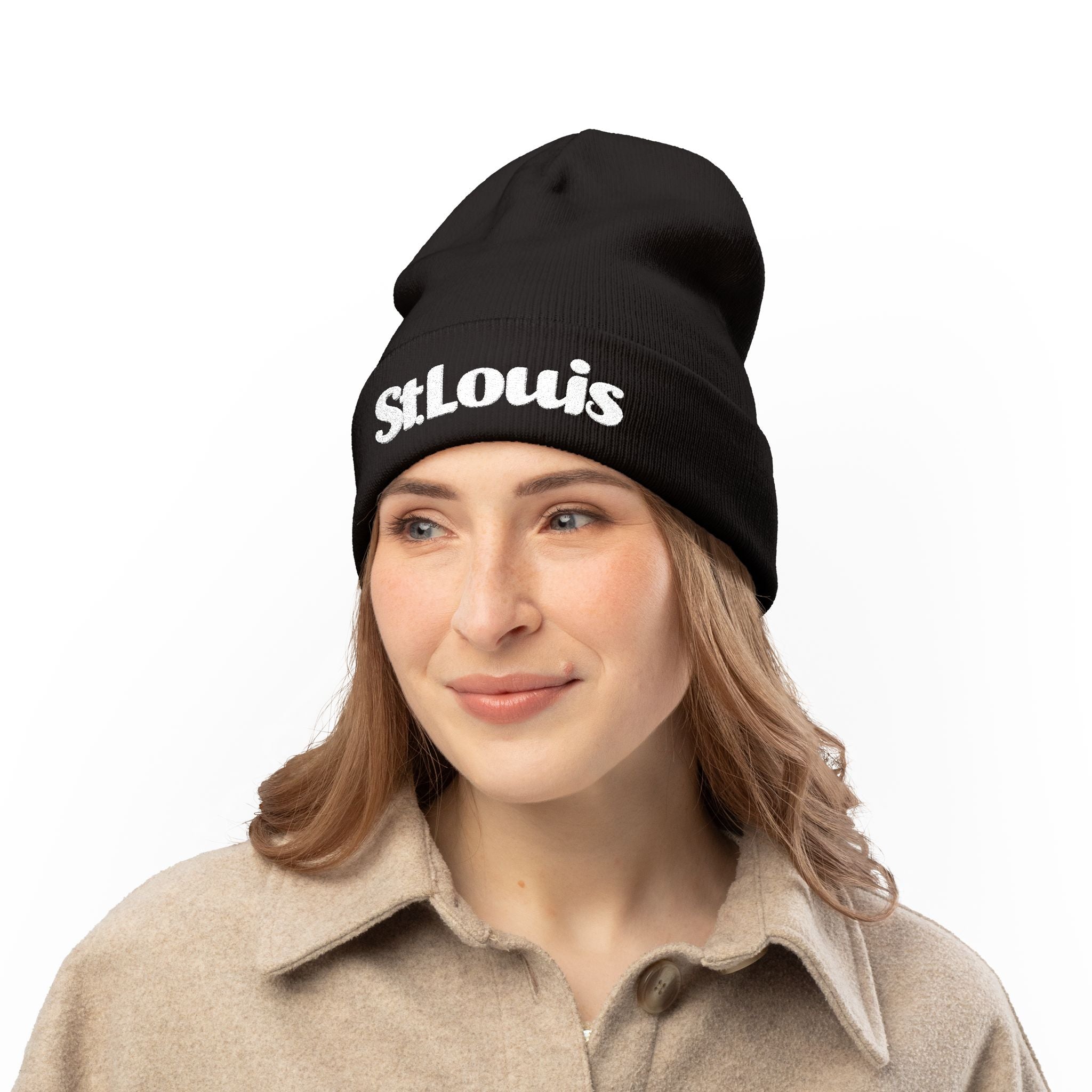 St Louis Magazine Logo Knit Beanie - Black