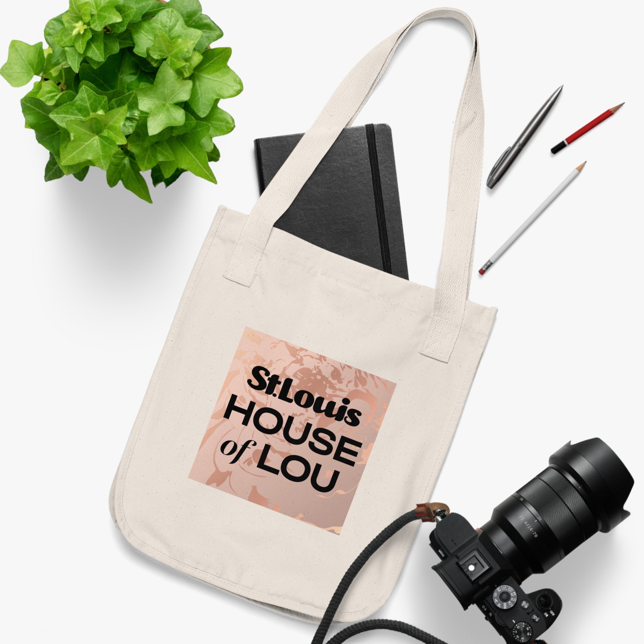 St. Louis Magazine House of Lou Podcast Organic Canvas Tote