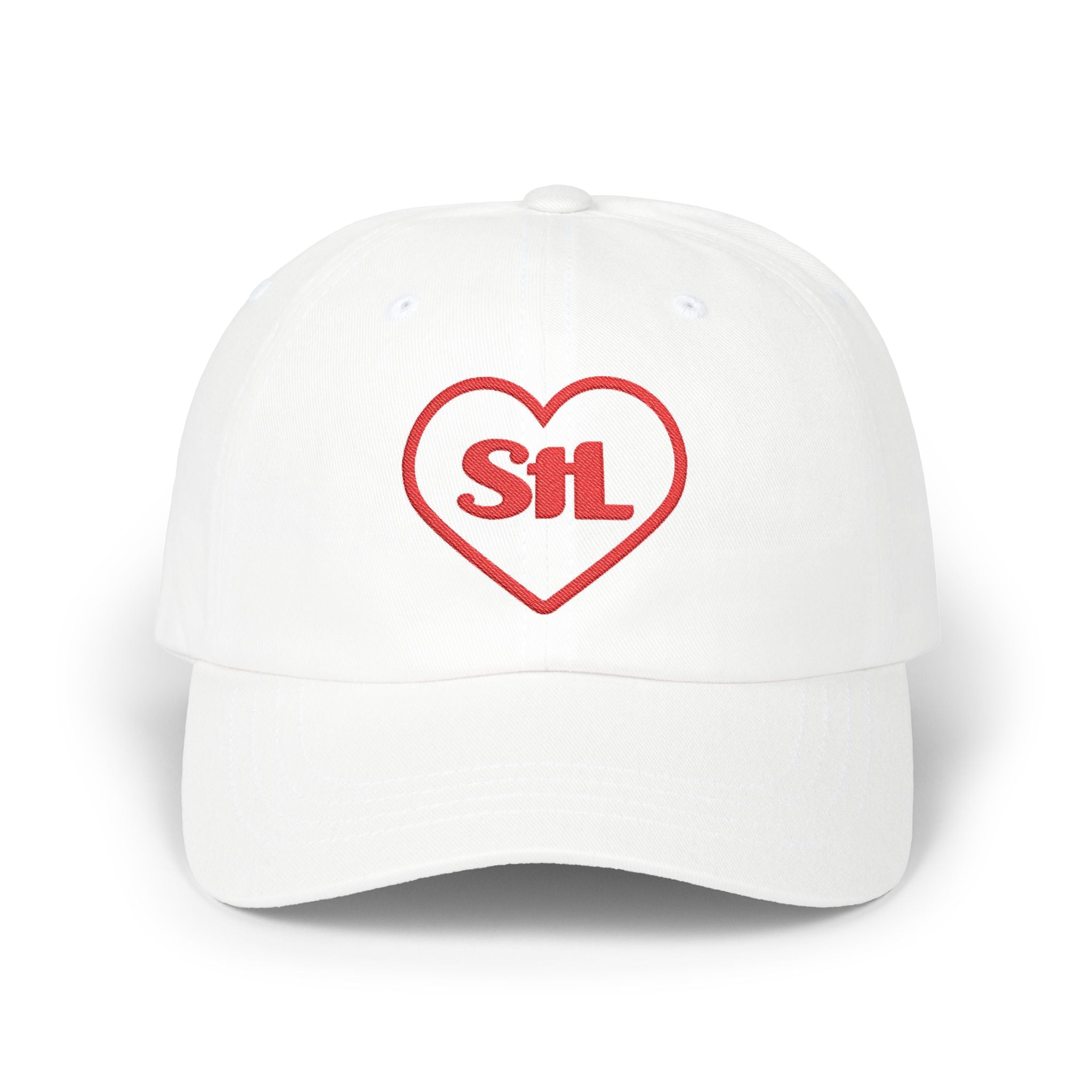 Heart "StL" Classic Dad Cap - White