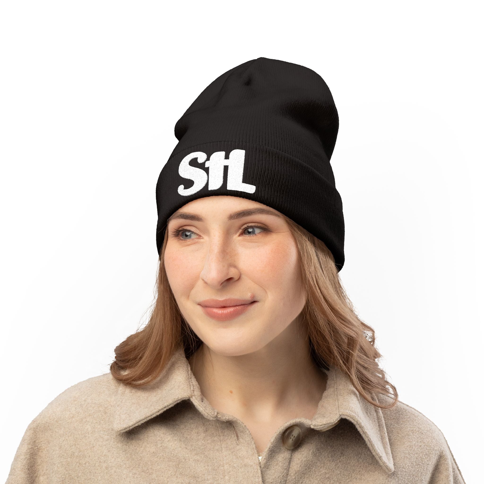 St Louis Magazine "StL" Knit Beanie - Black
