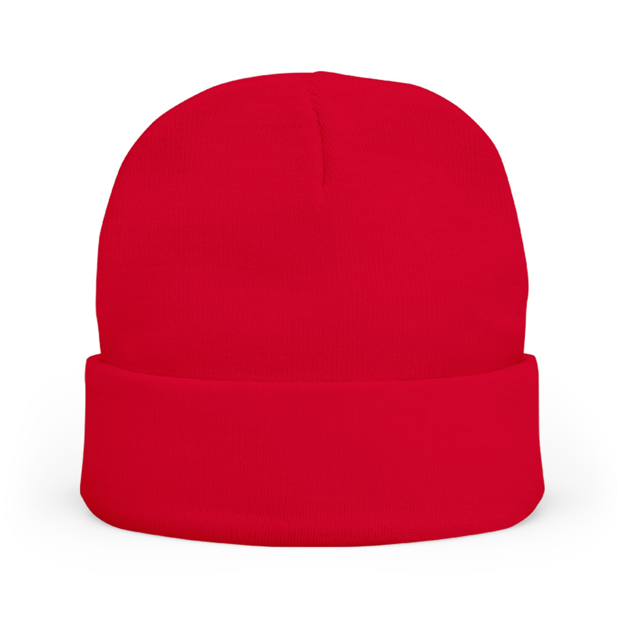 Heart "StL" Knit Beanie - Red